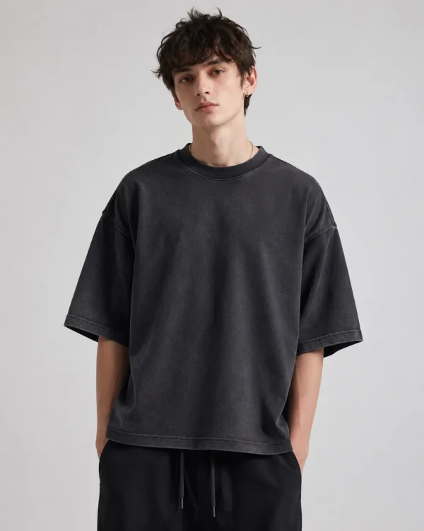 Custom oversized T-shirt with boxy fit and drop shoulders
