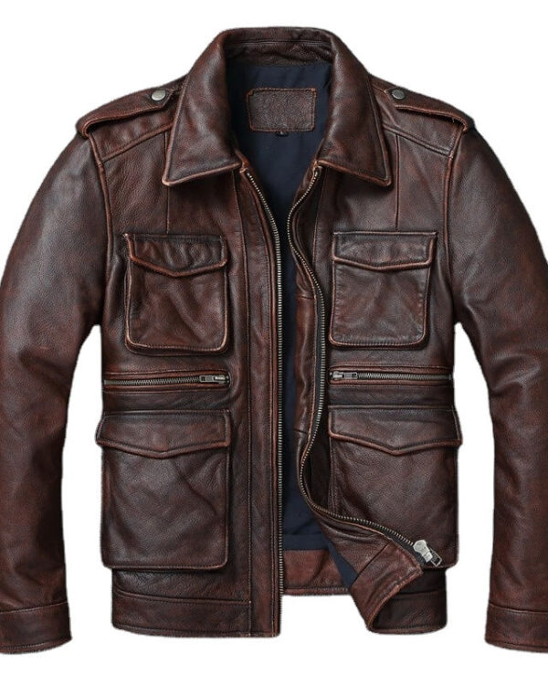 Vintage style leather jacket customization | Chinese supplier