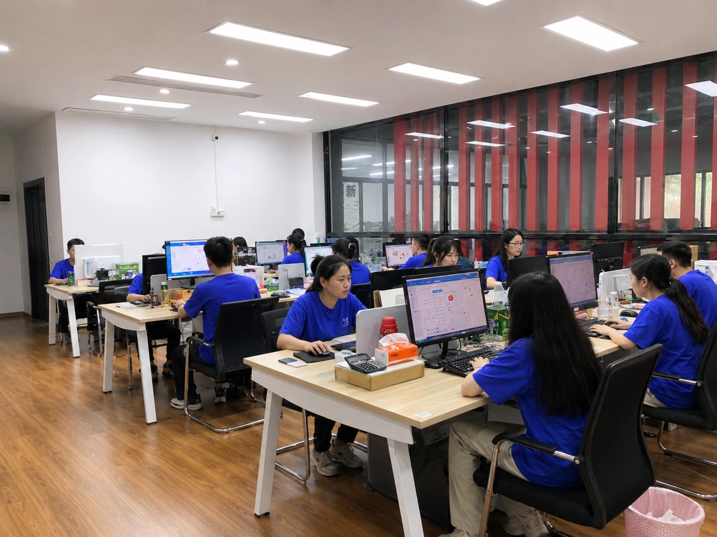 YX Clothing workshop and apparel production team