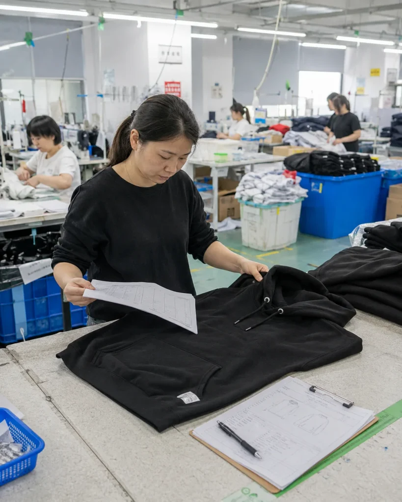bulk garment quality control during clothing production