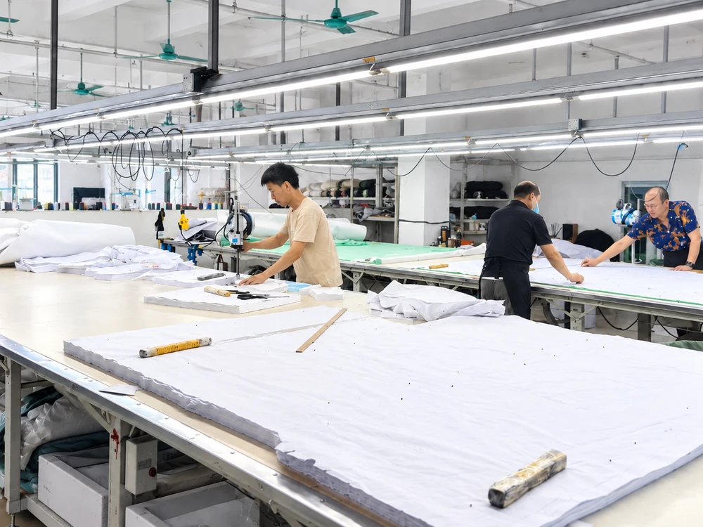 fabric cutting garment production