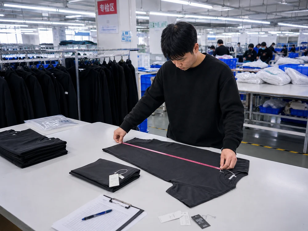 Garment measurement inspection during bulk production