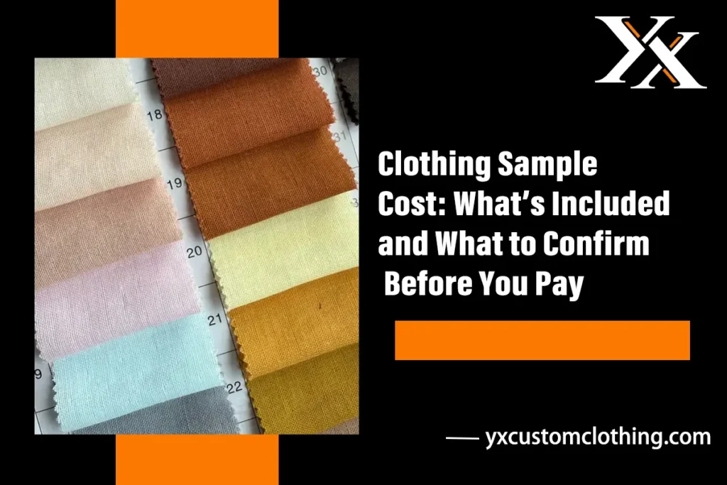 Clothing sample cost guide with fabric swatches — what’s included and what to confirm before paying